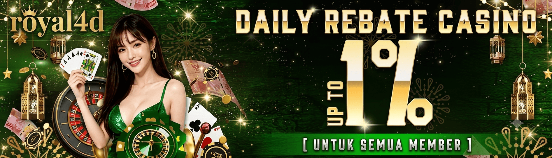 DAILY REBATE CASINO UP TO 1%